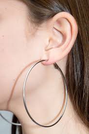 Large Silver Hoop Earrings - Brandy Melville EU